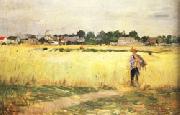 Berthe Morisot In the Wheatfields at Gennevilliers china oil painting artist